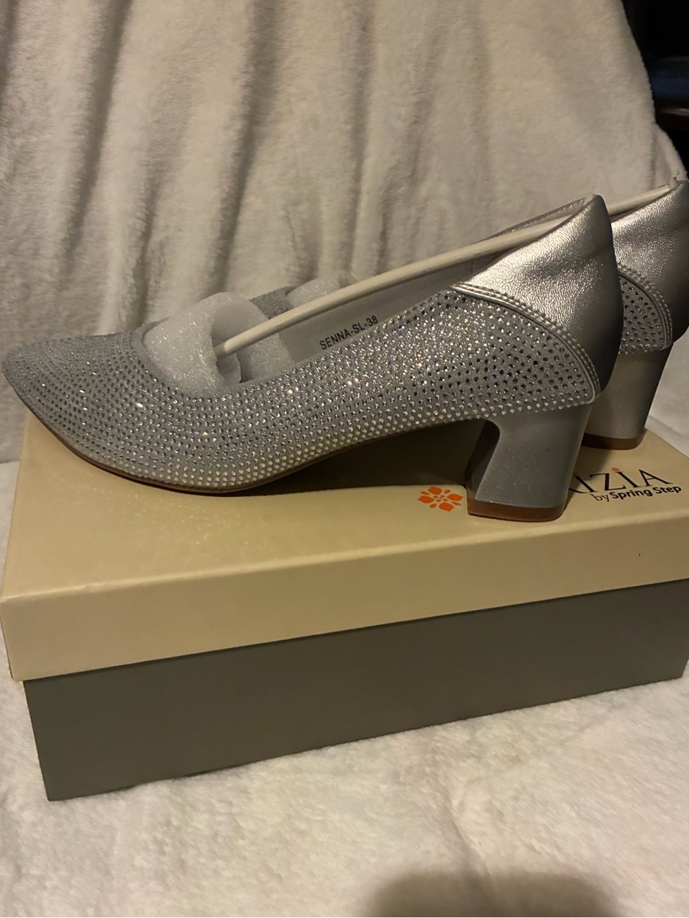 Patrizia Spring Step Silver Glitter Pointed Toe Heels